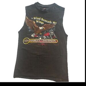Vintage Harley Davidson T Shirt Men's L "The Wind Beneath My Wings Eagle"